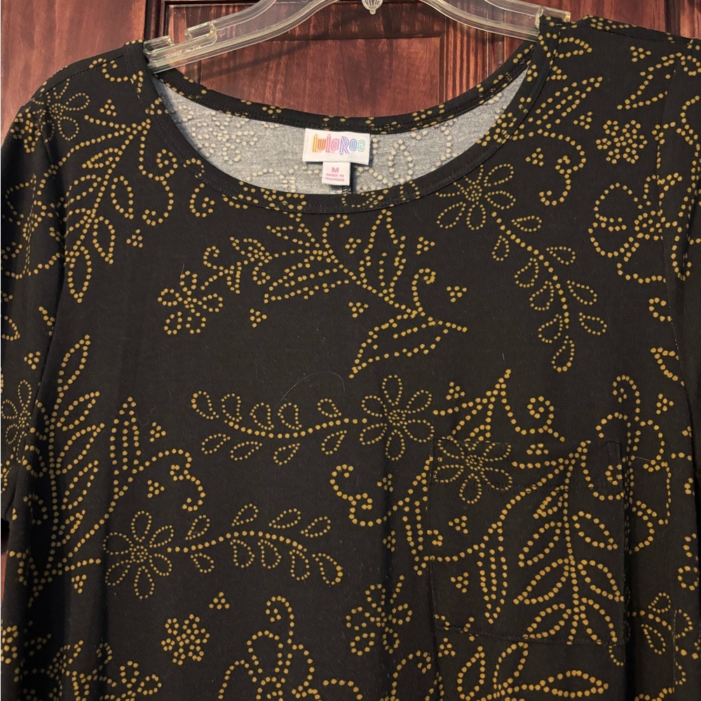 LuLaRoe Black and Gold High Low Dress